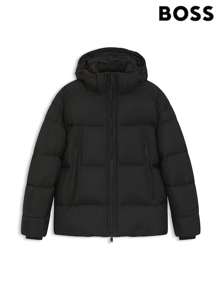 BOSS Black Orbok Padded Zip Detail Hooded Jacket (H26212) | £389