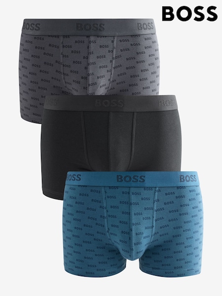 BOSS Black Logo Boxers Trunks 3 Pack (H26219) | £49