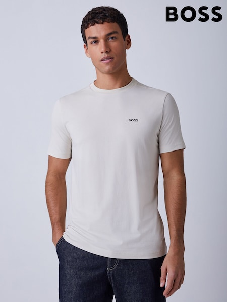BOSS White Regular Fit Logo T-Shirt (H26258) | £45