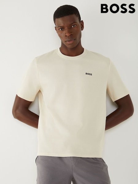 BOSS White Logo Regualr-Fit Waffle T-Shirt (H26300) | £39