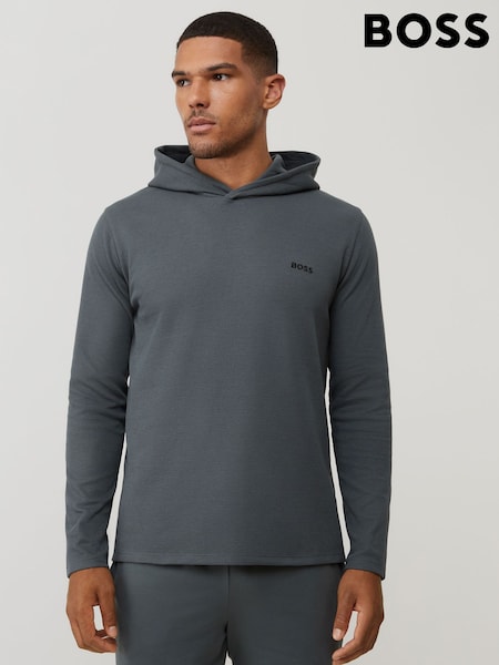 BOSS Green Waffle Long Sleeve Hooded Top (H26304) | £55