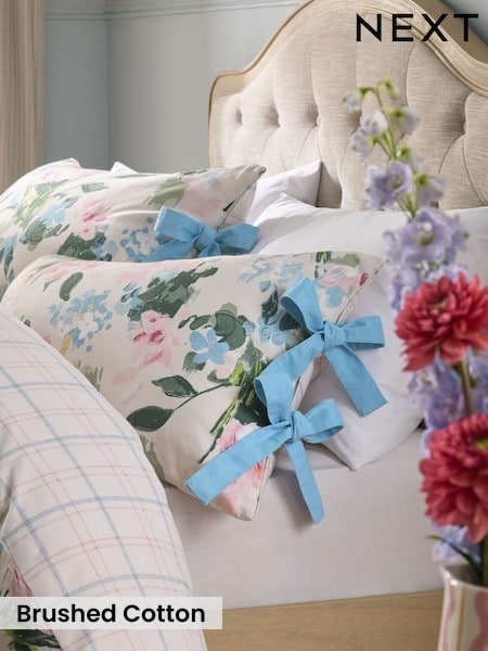 Multi Floral Brushed 100% Cotton Duvet Cover and Pillowcase Set (H26423) | £38 - £68