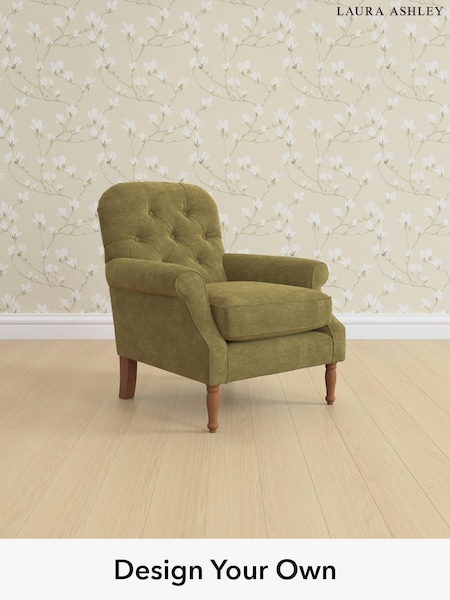 Alwyn Velvet/Olive Green Cambridge Button Back By Laura Ashley (H26550) | £825