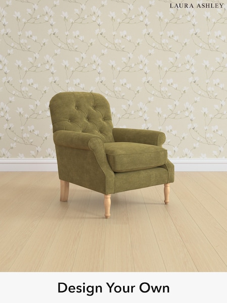 Alwyn Velvet/Olive Green Cambridge Button Back By Laura Ashley (H26550) | £825