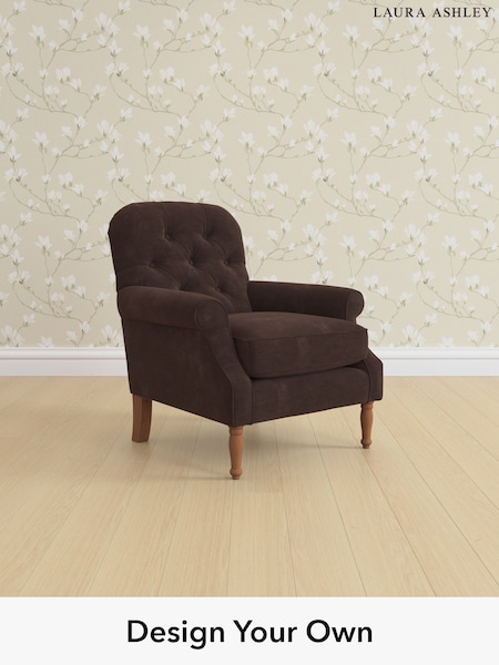 Alwyn Velvet/Chocolate Brown Cambridge Button Back By Laura Ashley (H26557) | £825