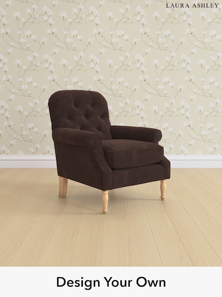 Alwyn Velvet/Chocolate Brown Cambridge Button Back By Laura Ashley (H26557) | £825