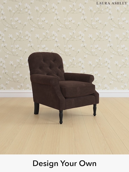 Alwyn Velvet/Chocolate Brown Cambridge Button Back By Laura Ashley (H26557) | £825