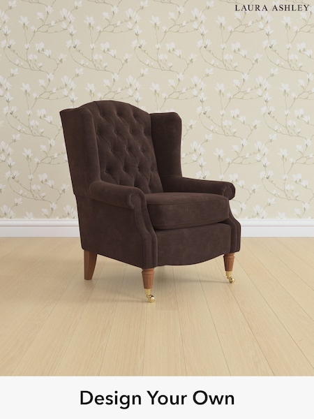 Alwyn Velvet/Chocolate Brown Enderby Buttoned By Laura Ashley (H26560) | £875