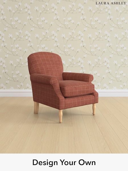 Carolyn Check/Terracotta Orange Cambridge By Laura Ashley (H26602) | £800