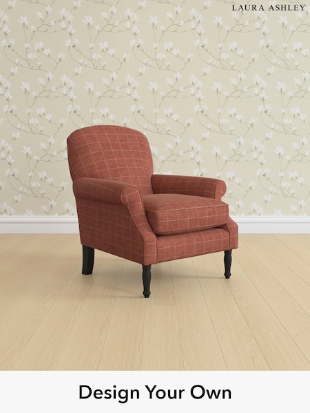 Carolyn Check/Terracotta Orange Cambridge By Laura Ashley (H26602) | £800