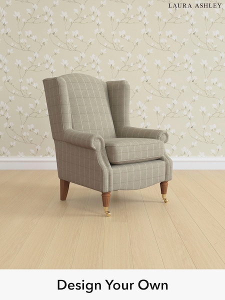 Carolyn Check/Hazelnut Natural Enderby By Laura Ashley (H26604) | £900