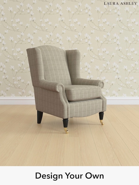 Carolyn Check/Hazelnut Natural Enderby By Laura Ashley (H26604) | £900