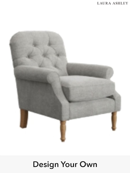 Edwin Chenille/Silver Grey Cambridge Button Back By Laura Ashley (H26621) | £875
