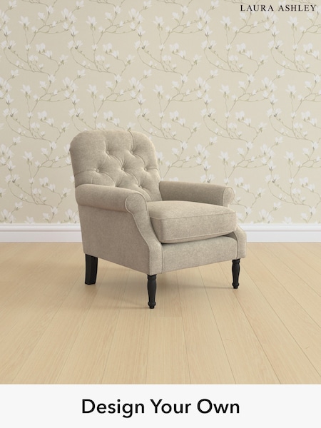 Lundar Chenille/Truffle Natural Cambridge Button Back By Laura Ashley (H26648) | £825