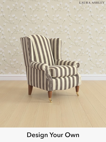 Orla Stripe/Dark Truffle Natural Enderby By Laura Ashley (H26686) | £950