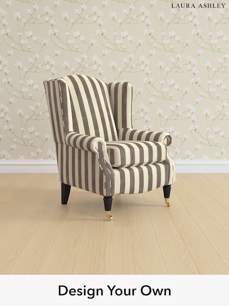 Orla Stripe/Dark Truffle Natural Enderby By Laura Ashley (H26686) | £950