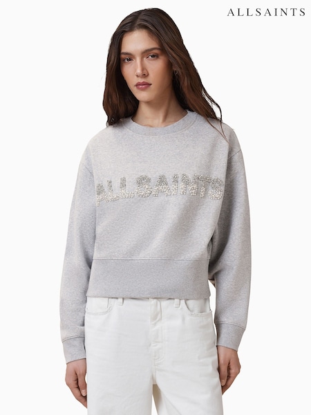 AllSaints Grey Separo Pearl Sweatshirt (H26877) | £159