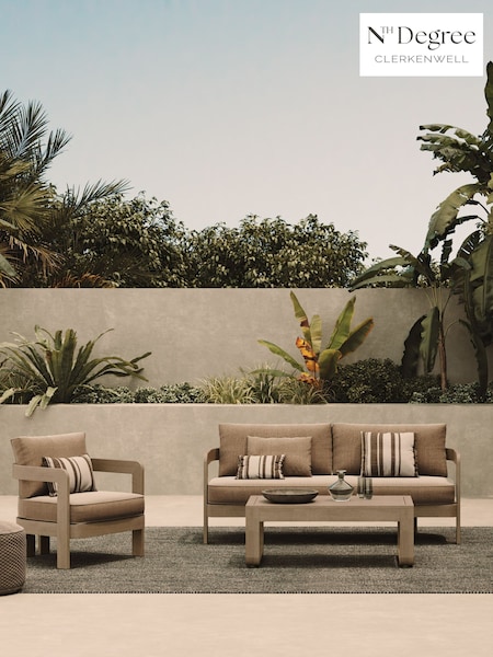 Nth Degree Wheat Canvas N3 Garden Three Seater Sofa (H27058) | £1,130