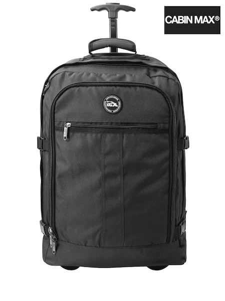 Cabin Max Black 44L Hyrid Backpack with Wheels and Straps (H27138) | £40