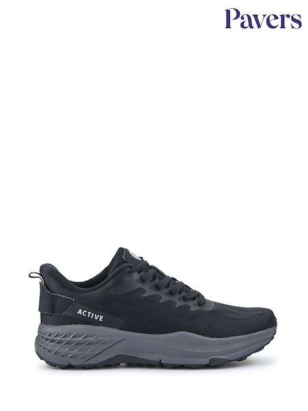 Pavers Black Lightweight Memory Foam Trainers (H27165) | £45