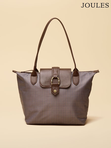 Joules Edie Brown Check Shopper bag (H27271) | £45