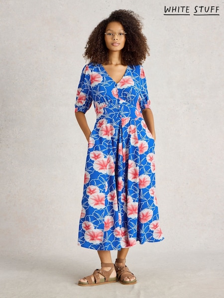 White Stuff Blue Hazel Bias Cut Dress (H27433) | £75