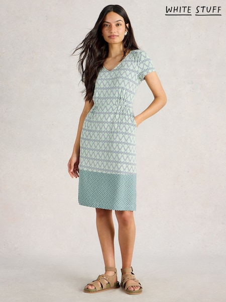 White Stuff LGT GREEN Tallie Jersey Dress (H27554) | £49