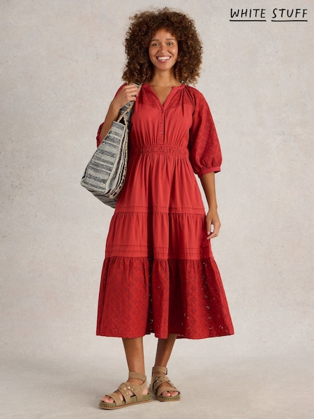 White Stuff Red Willow Broderie Dress (H27557) | £95