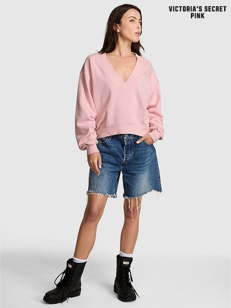 Victoria's Secret PINK Dollhouse Pink Fleece Sweatshirt (H28351) | £50