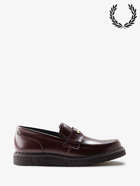 Fred Perry Red GC X FP Penny Loafers (H28435) | £210