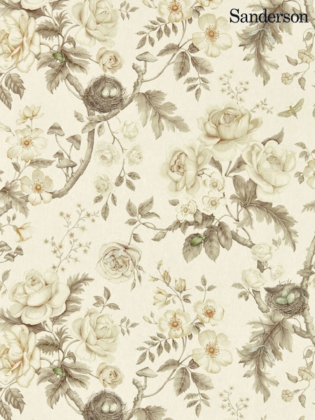 Sanderson Oyster X Giles Tansy Bloom Deacon Wallpaper (H28456) | £164