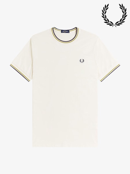 Fred Perry Natural Twin Tipped T-Shirt (H28459) | £50