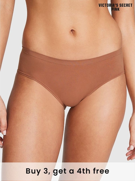 Victoria's Secret PINK Caramel Nude Hipster Seamless Scoop Thong Knickers (H28637) | £9