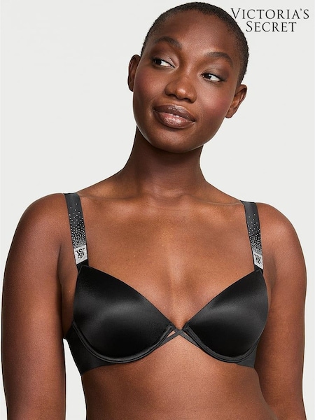 Victoria's Secret Black Lightly Lined Demi Scattered Shine Strap Bra (H28639) | £59