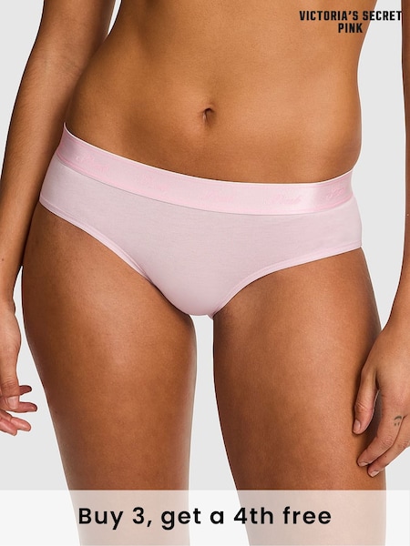 Victoria's Secret PINK Pink Tulip Hipster Cotton Logo Knickers (H28735) | £9