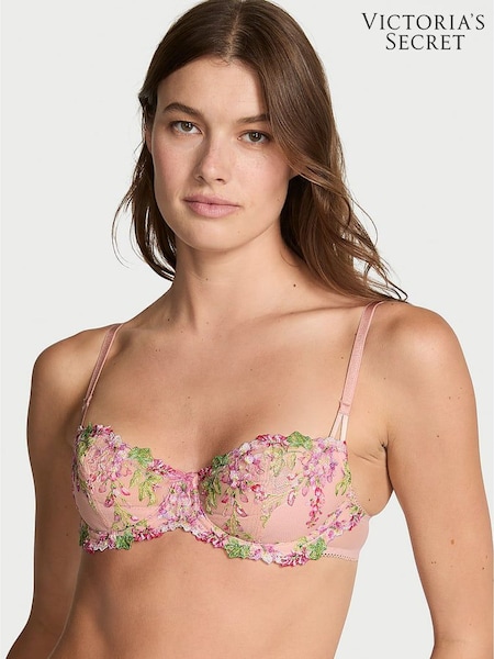 Victoria's Secret Pink Unlined Balcony Wisteria Embroidery Bra (H28759) | £55