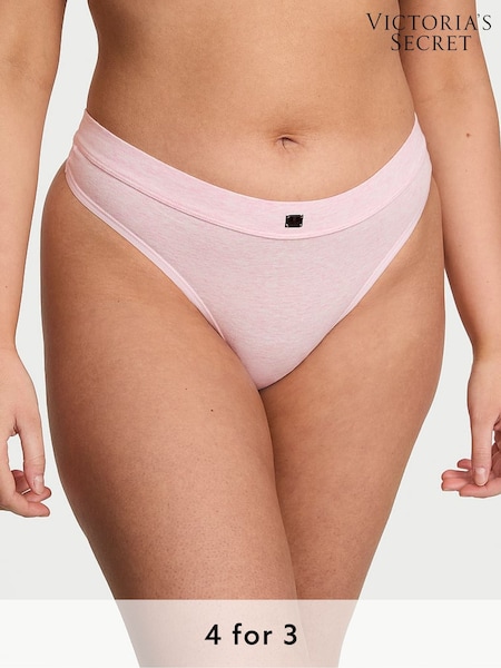 Victoria's Secret Pink Petal Heather Thong Cotton Logo Knickers (H28812) | £9