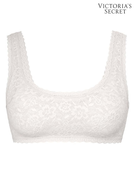 Victoria's Secret Coconut White Bralette Sexy T-Shirt Lace Scoop (H28828) | £25