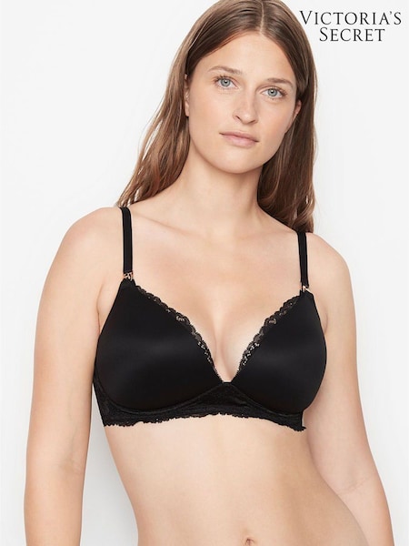 Victoria's Secret Black Non Wired Lightly Lined Lace Wing Nursing Bra (H28840) | £39