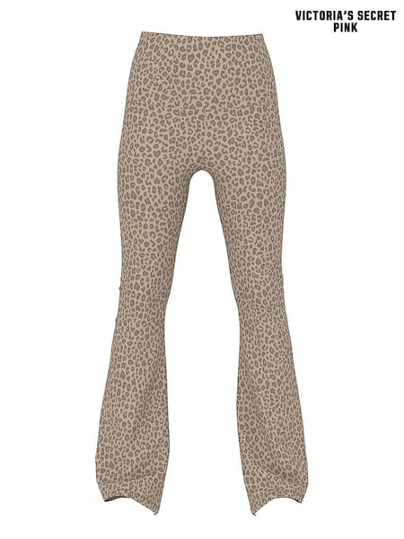 Victoria's Secret PINK Brown Leopard Foldover Leggings (H28859) | £39