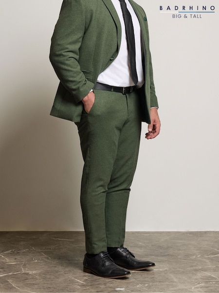 BadRhino Big & Tall Green Tweed Suit Trousers (H28894) | £55