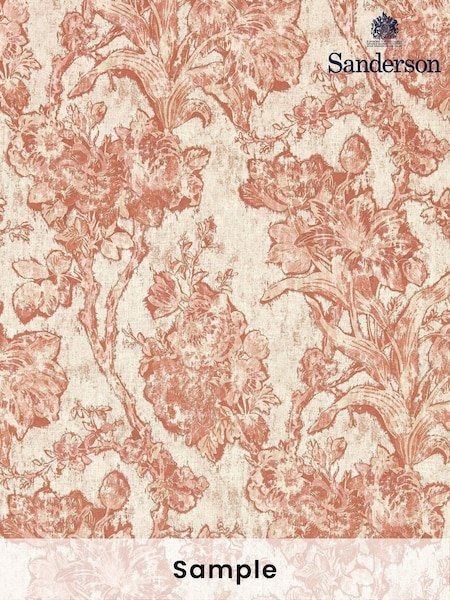 Sanderson Putty Fringed Tulip Toile Giles Deacon Wallpaper Sample (H28900) | £1