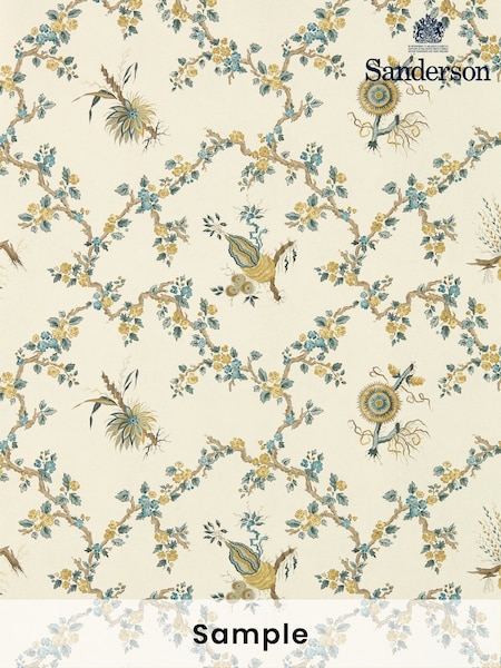 Sanderson Chamomile Chalk Trelliage Giles Deacon Wallpaper Sample (H28904) | £1
