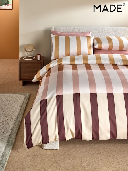 MADE.COM Natural Terri 180 Thread Count Duvet Cover and Pillowcase Set (H29243) | £35 - £65