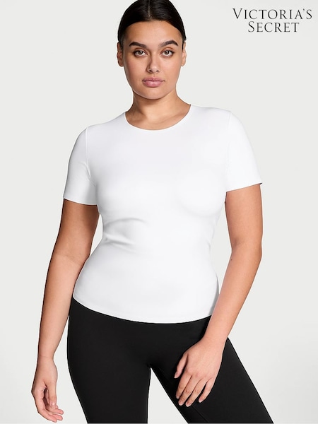 Victoria's Secret White Elevate™ Stretch T-Shirt (H29500) | £39