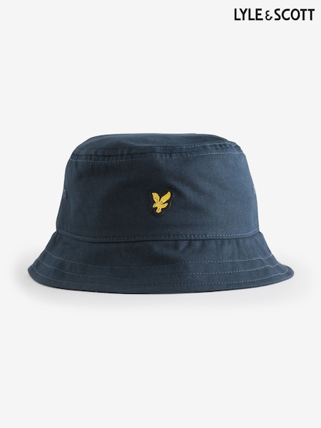 Lyle & Scott Navy 100% Cotton Hat (H29617) | £25