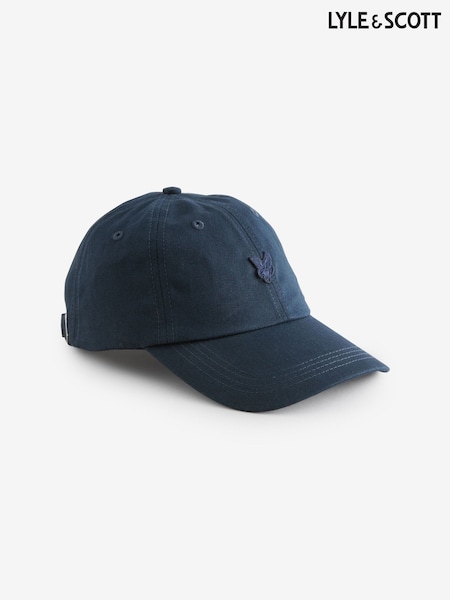 Lyle & Scott Navy 100% Cotton Hat (H29621) | £22
