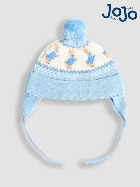 JoJo Maman Bébé Blue Peter Rabbit™ Knit Bobble Hat (H30134) | £16