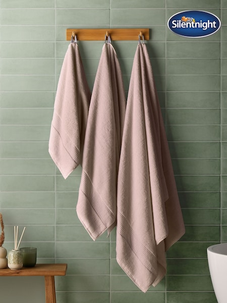 Silentnight 6 Pack Pink Luxury Waffle Cotton Towel Bale (H30143) | £70