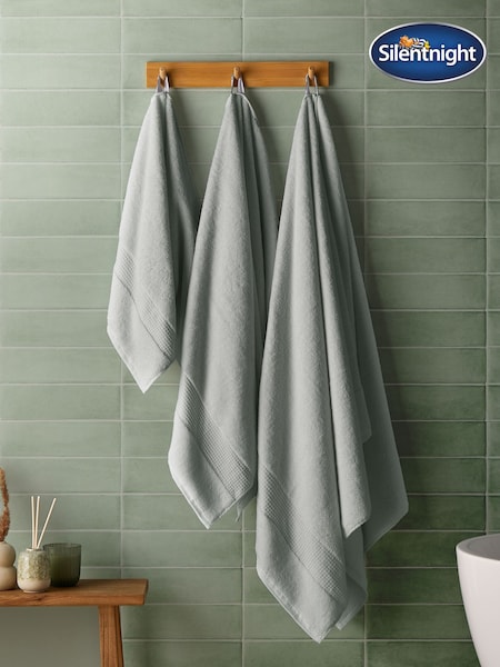 Silentnight 6 Pack Grey Luxury Waffle Cotton Towel Bale (H30147) | £70